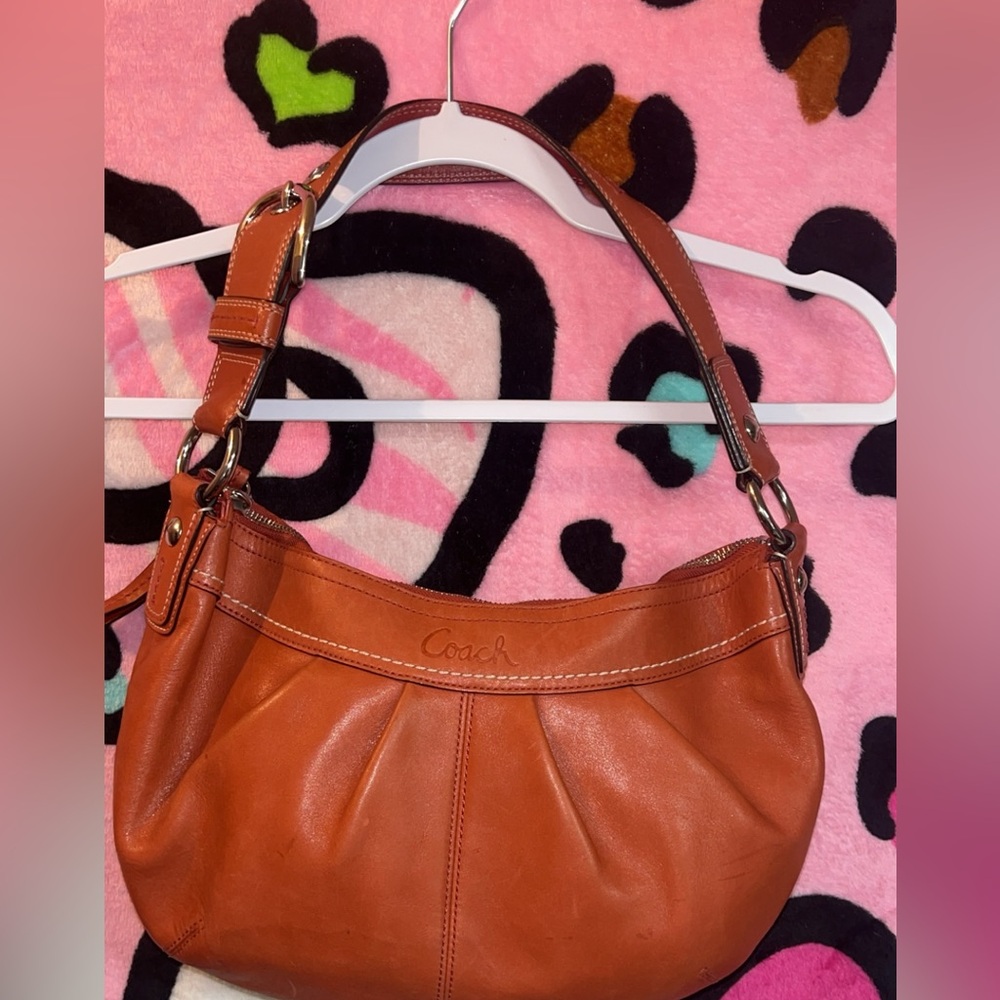 Burnt orange Coach Hobo bag